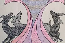 Gond Art | An Owl (15"x 22")