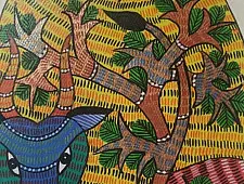 Gond Art ~ Hand Painted Gond Painting - A Bull