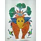 Gond Painting - indian art Elephant & Birds