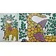 Gond Painting - indian art Elephant & Parrot