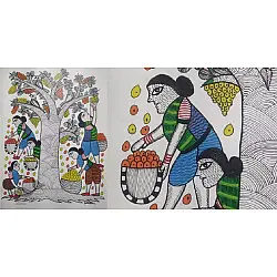 Gond Art ~ Hand Painted Gond Painting - Mango Tree