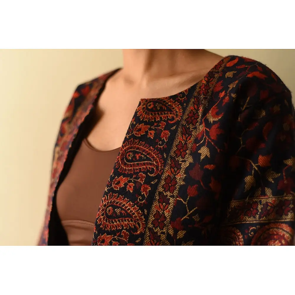 shop stitched woolen Navy Blue Jacket