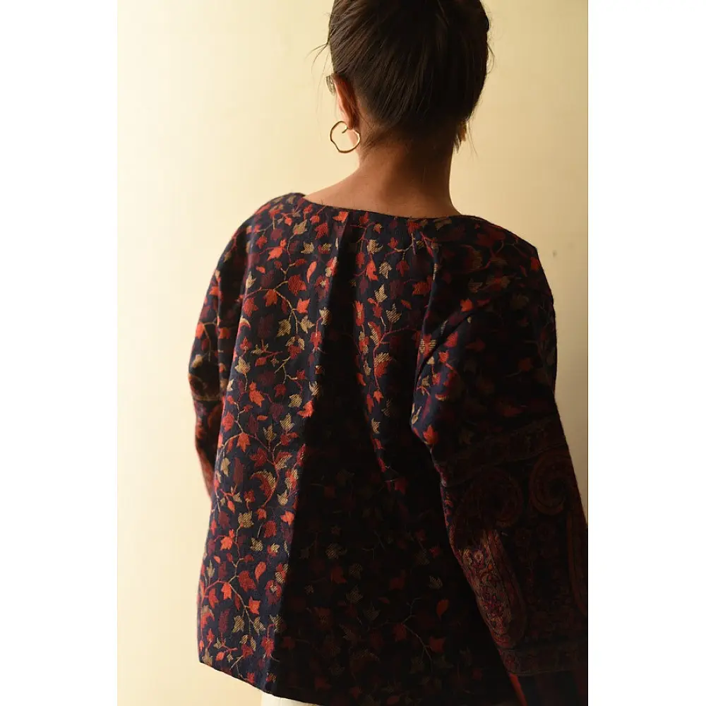 shop stitched woolen Navy Blue Jacket