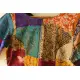 kantha silk blouse With Round Neck stitched