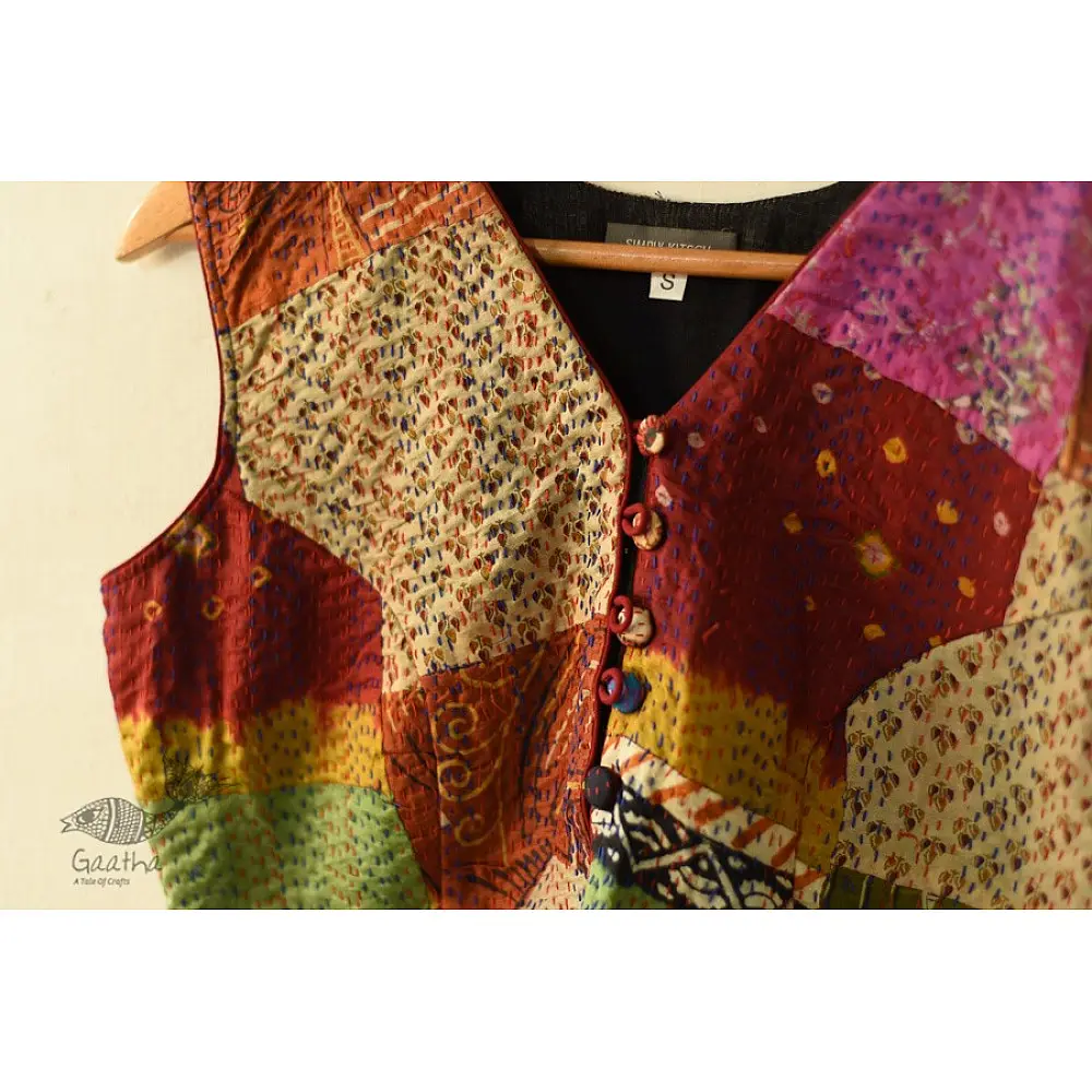 kantha silk blouse stitched