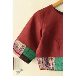 Kantha | Stitched Silk Cotton Blouse -  30