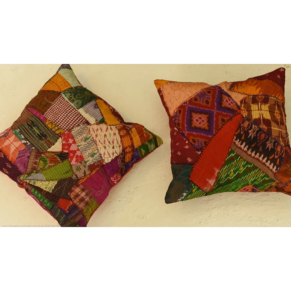 shop applique and embroidered cushion cover