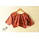 cotton red blouse stitched - Ikat