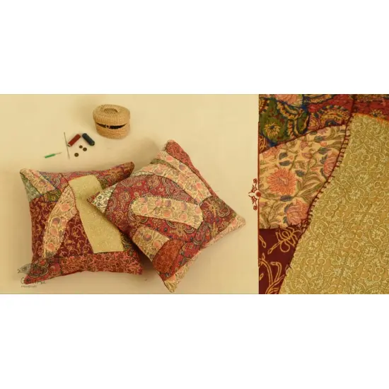 shop applique and embroidered cushion cover