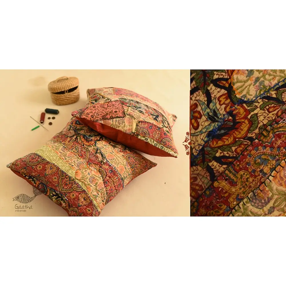 shop applique and embroidered cushion cover
