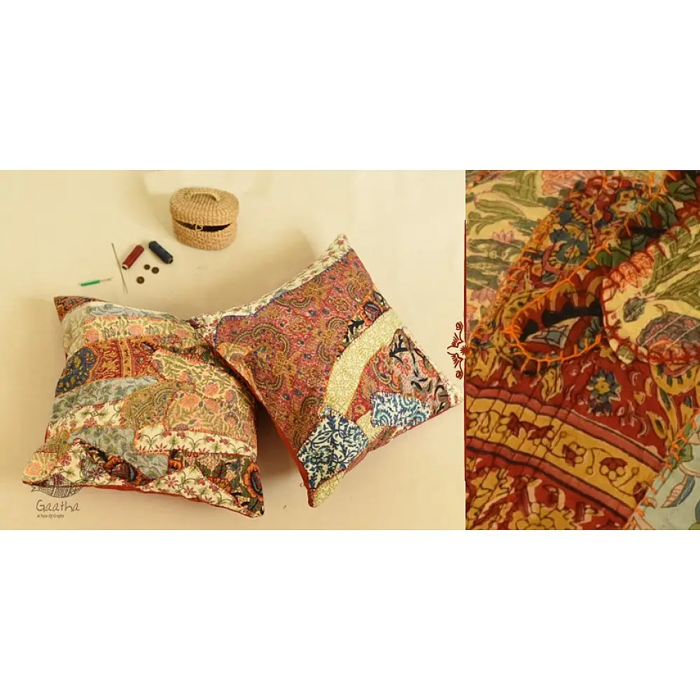 shop applique and embroidered cushion cover