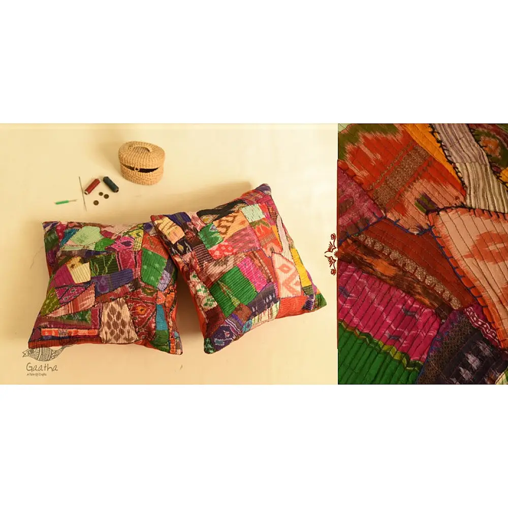 shop applique and embroidered cushion cover