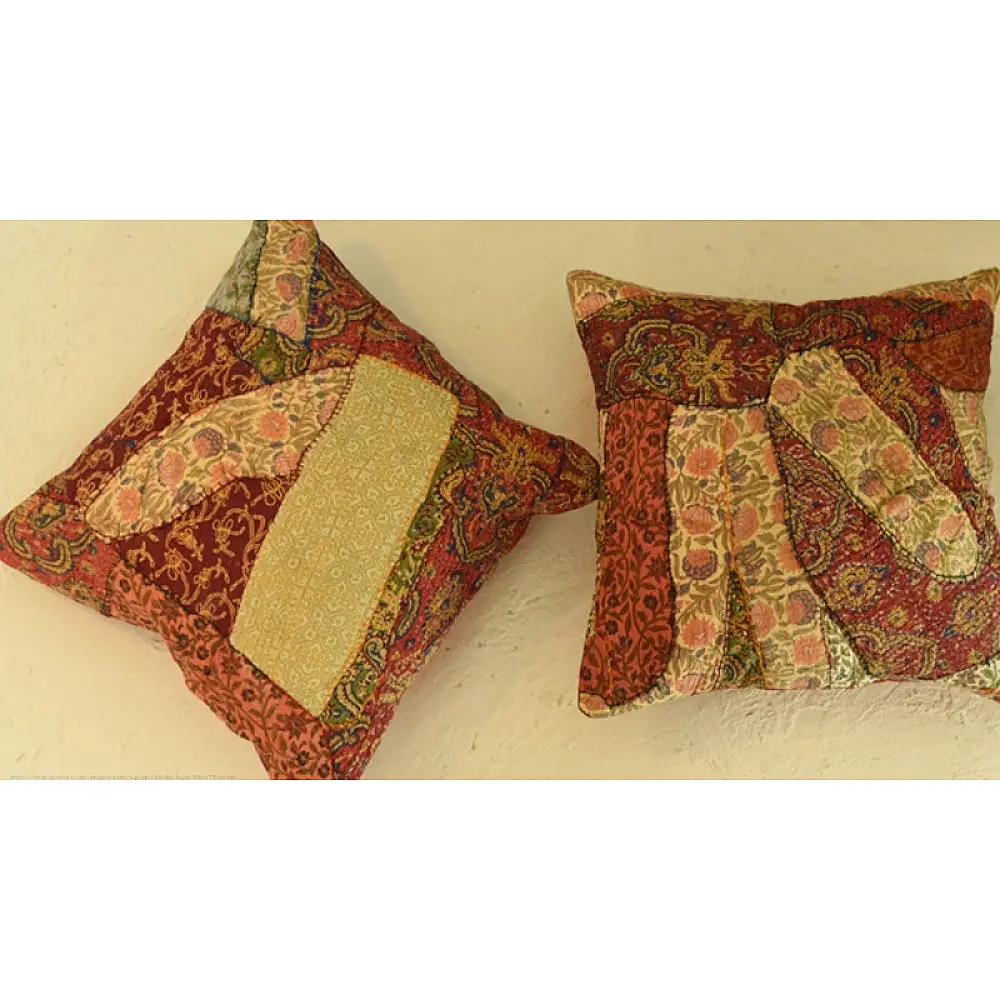 shop applique and embroidered cushion cover