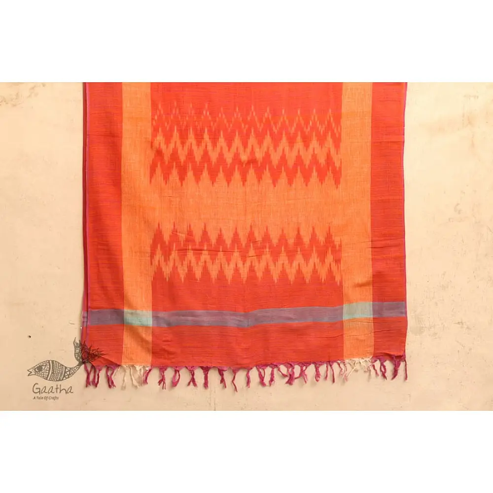 अर्क ✽ Handloom Cotton Linen Ikat Dupatta ✽ J