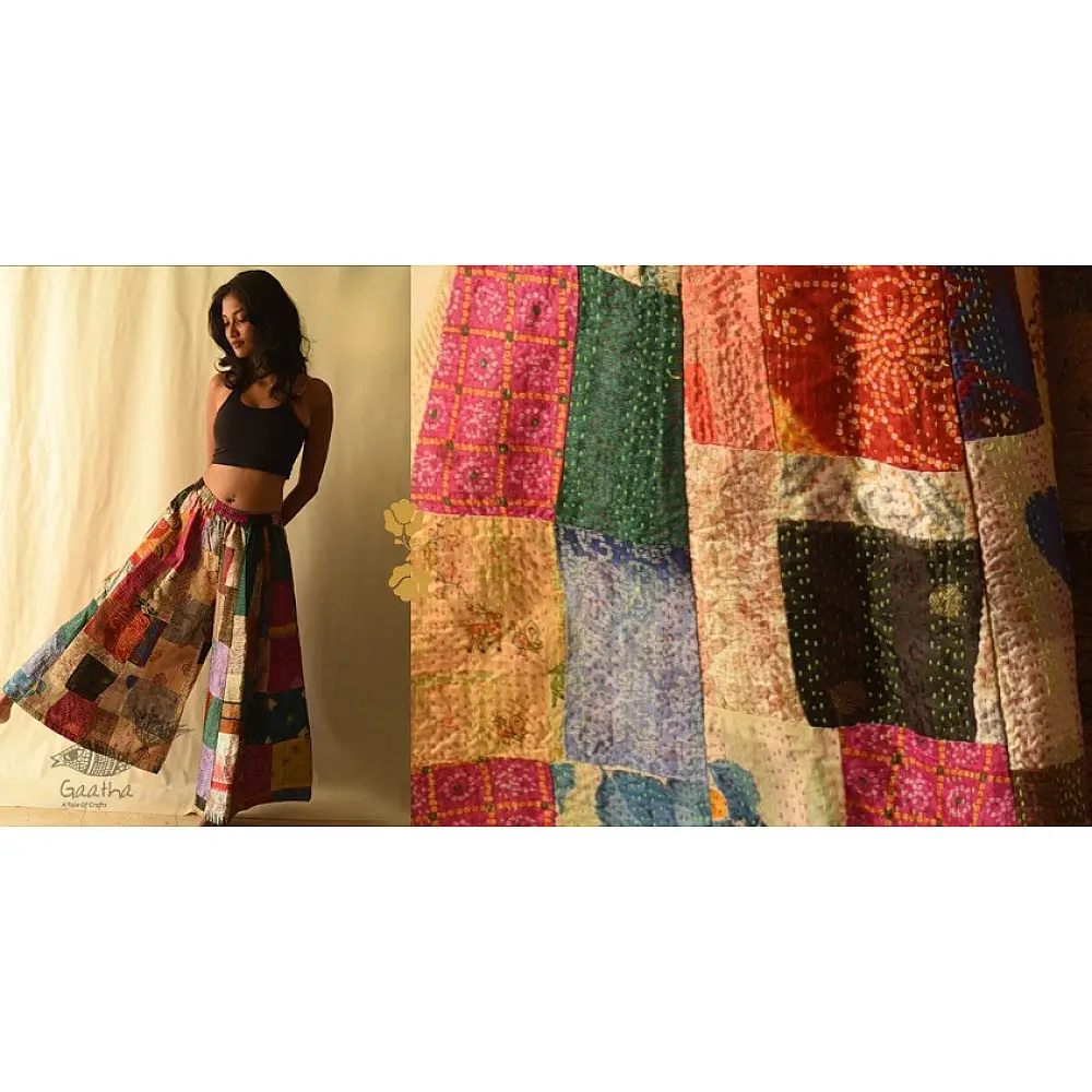 Vintage Silk Kantha Kali Palazzo