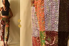 Vintage Silk Kantha Pant / Trouser