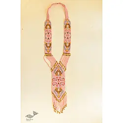 Handcrafted Bead Necklace in Baby Pink Color