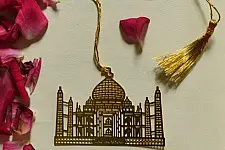 A Golden Tag ❉ Gold Plated Bookmarks - Taj-Mahal
