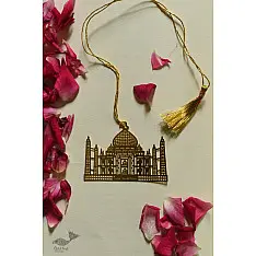 A Golden Tag ❉ Gold Plated Bookmarks - Taj-Mahal