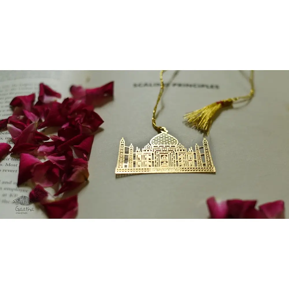 shop gold plated bookmark - tajmahal