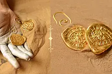 Ottone ✡ Earring ✡ Fossil Dangler - 1 ✡ 8