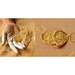 Ottone ✡ Earring ✡ Fossil Dangler - 1 ✡ 8