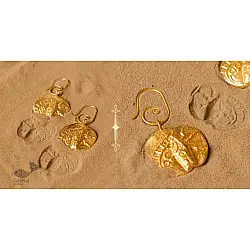 Ottone ✡ Earring ✡ Fossil Dangler - 2 ✡ 9