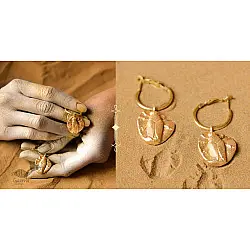 Ottone ✡ Earring ✡ Fossil Hoops - 1 ✡ 14 Ottone ✡ Earring ✡ Fossil Hoops - 1 ✡ 14