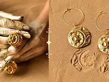 Ottone ✡ Earring ✡ Fossil Hoops - 2 ✡ 15