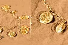 Ottone ✡ Necklace ✡ Fossil Charm - 3 ✡ 46
