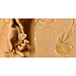Ottone ✡ Necklace ✡ Fossil Pendent L - 2 ✡ 42