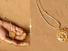 Ottone ✡ Necklace ✡ Fossil  Pendent  M - 1 ✡ 37