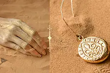 Ottone ✡ Necklace ✡ Fossil Pendent S - 5 ✡ 34
