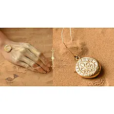 Ottone ✡ Necklace ✡ Fossil Pendent S - 5 ✡ 34