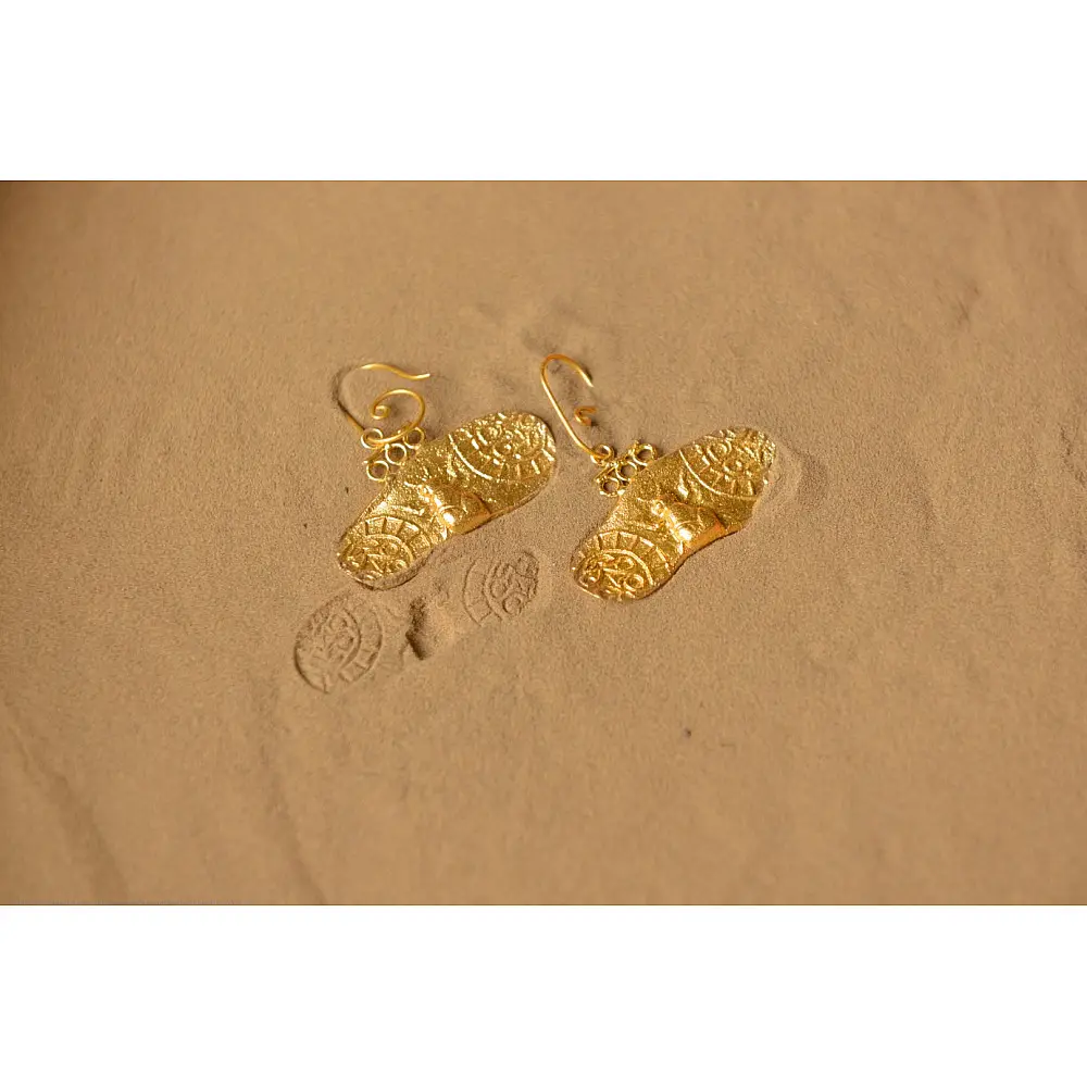 Ottone ✡ Earring ✡ Fossil Dangler - 5 ✡ 12