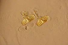 Ottone ✡ Earring ✡ Fossil Dangler - 5 ✡ 12