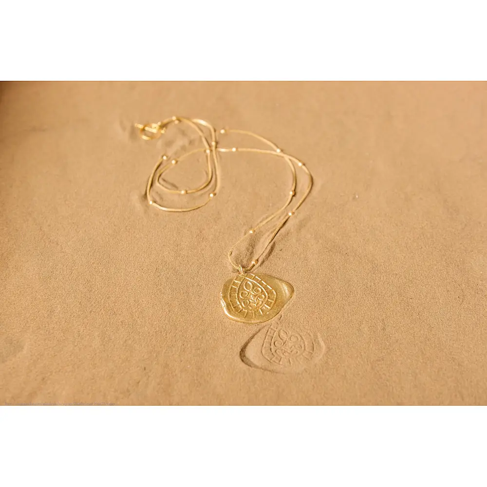 Ottone ✡ Necklace ✡ Fossil Pendent L - 2 ✡ 42