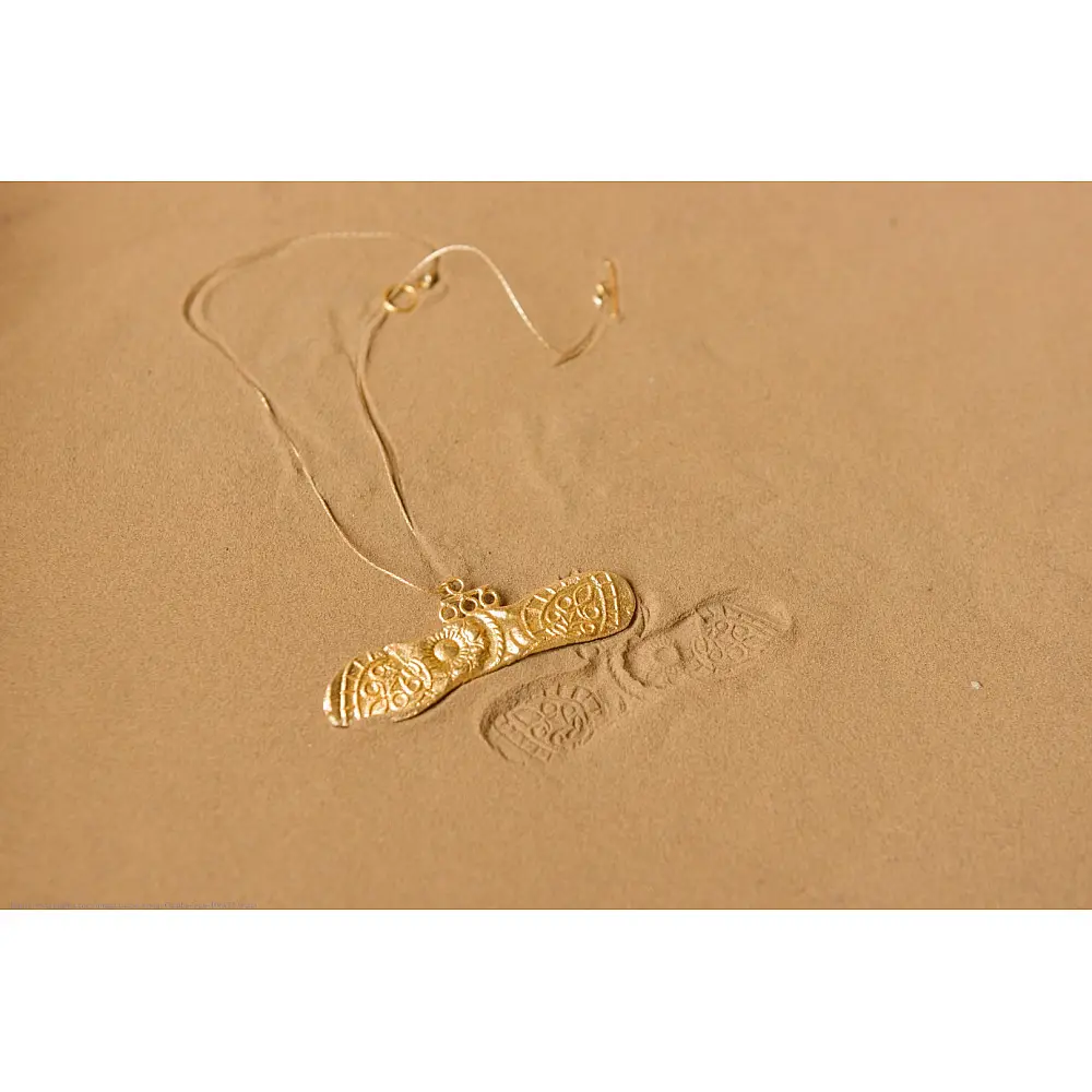 Ottone ✡ Necklace ✡ Fossil Pendent S - 4 ✡ 33