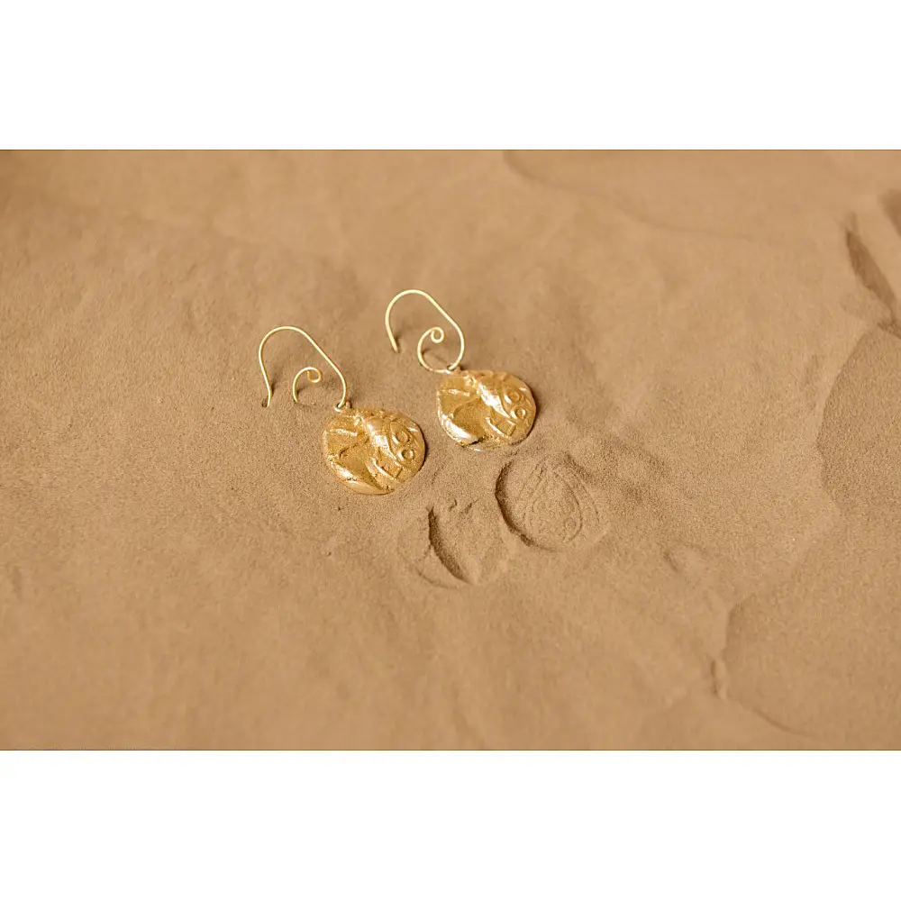Ottone ✡ Earring ✡ Fossil Dangler - 1 ✡ 8