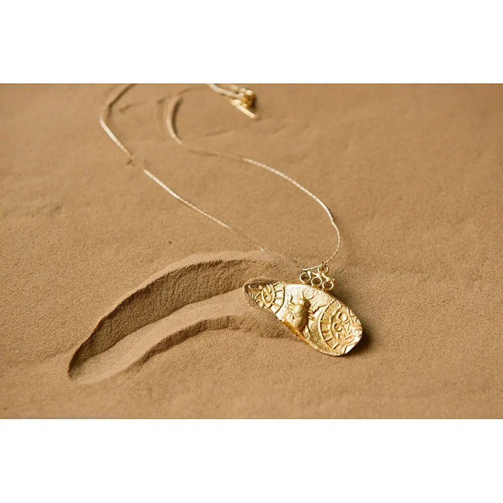 Ottone ✡ Necklace ✡ Fossil Pendent S - 3 ✡ 32