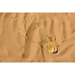 Ottone ✡ Necklace ✡ Fossil Charm - 1 ✡ 44