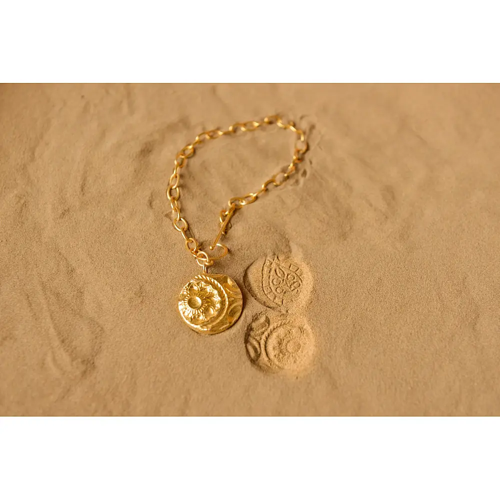 Ottone ✡ Necklace ✡ Fossil  Pendent  M - 1 ✡ 37
