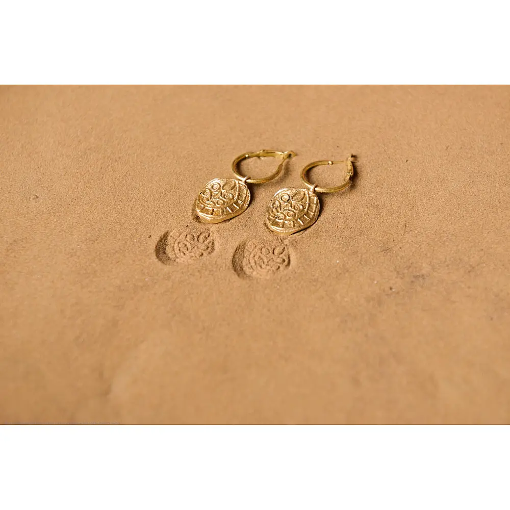 Ottone ✡ Earring ✡ Fossil Hoops - 3 ✡ 16