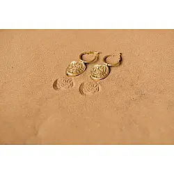 Ottone ✡ Earring ✡ Fossil Hoops - 3 ✡ 16