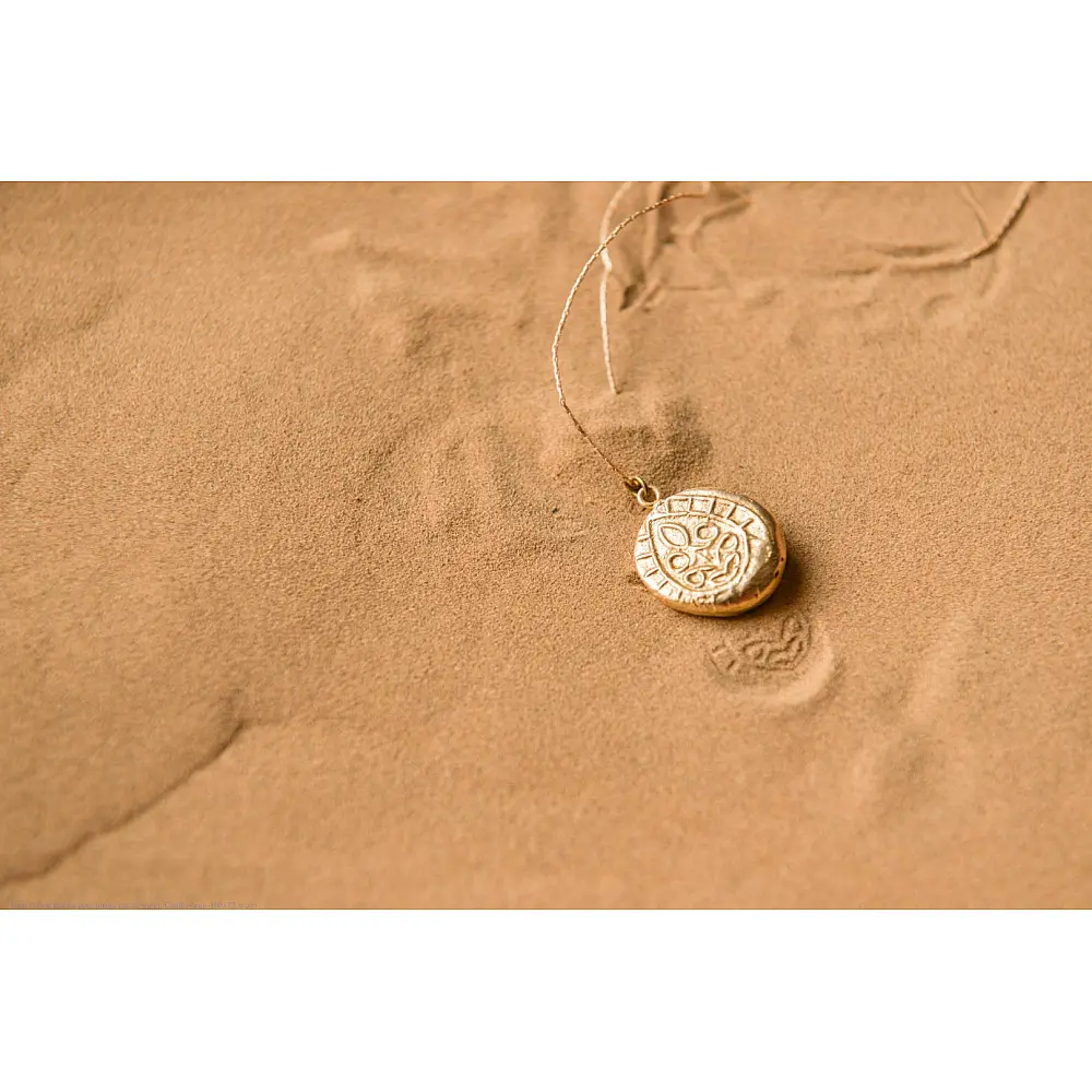 Ottone ✡ Necklace ✡ Fossil Pendent S - 5 ✡ 34