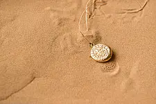 Ottone ✡ Necklace ✡ Fossil Pendent S - 5 ✡ 34