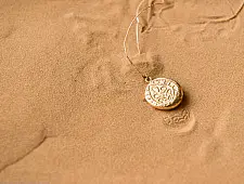Ottone ✡ Necklace ✡ Fossil Pendent S - 5 ✡ 34