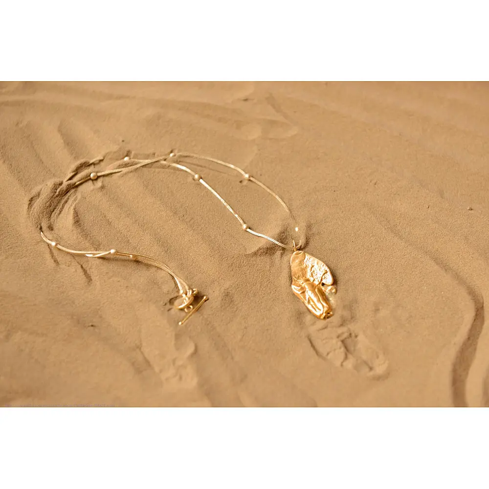 Ottone ✡ Necklace ✡ Fossil  Pendent  M - 4 ✡ 40