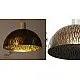 brass and wood Ceiling lamp