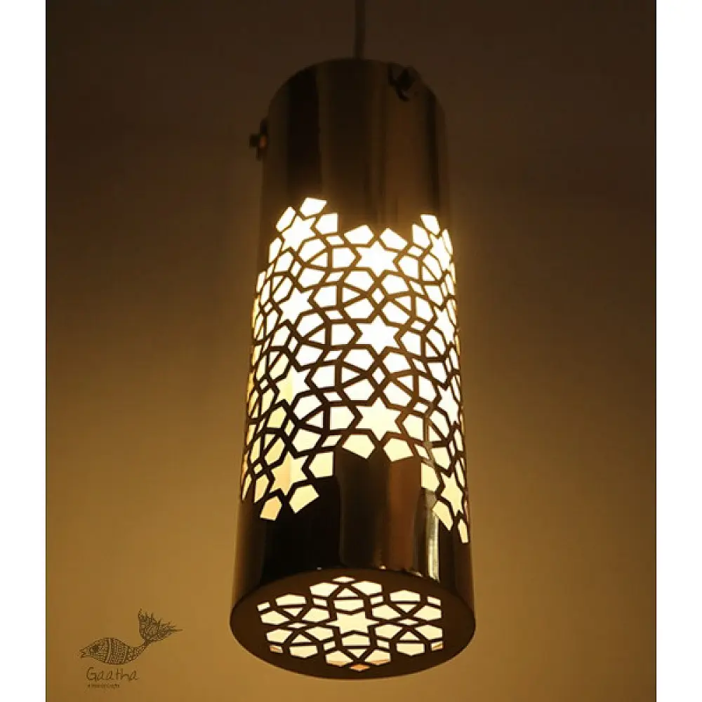 brass and wood Ceiling lamp